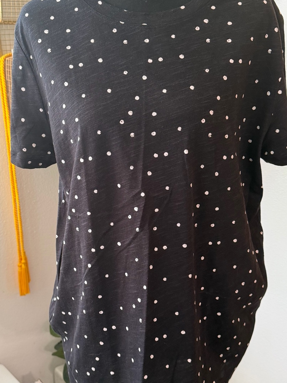 Black Polka Dot Short Sleeve Tee
